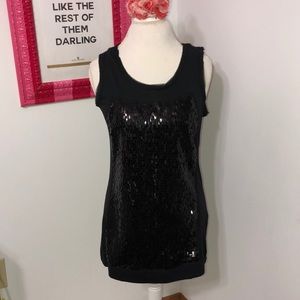 Vera Wang sequin tunic tank M